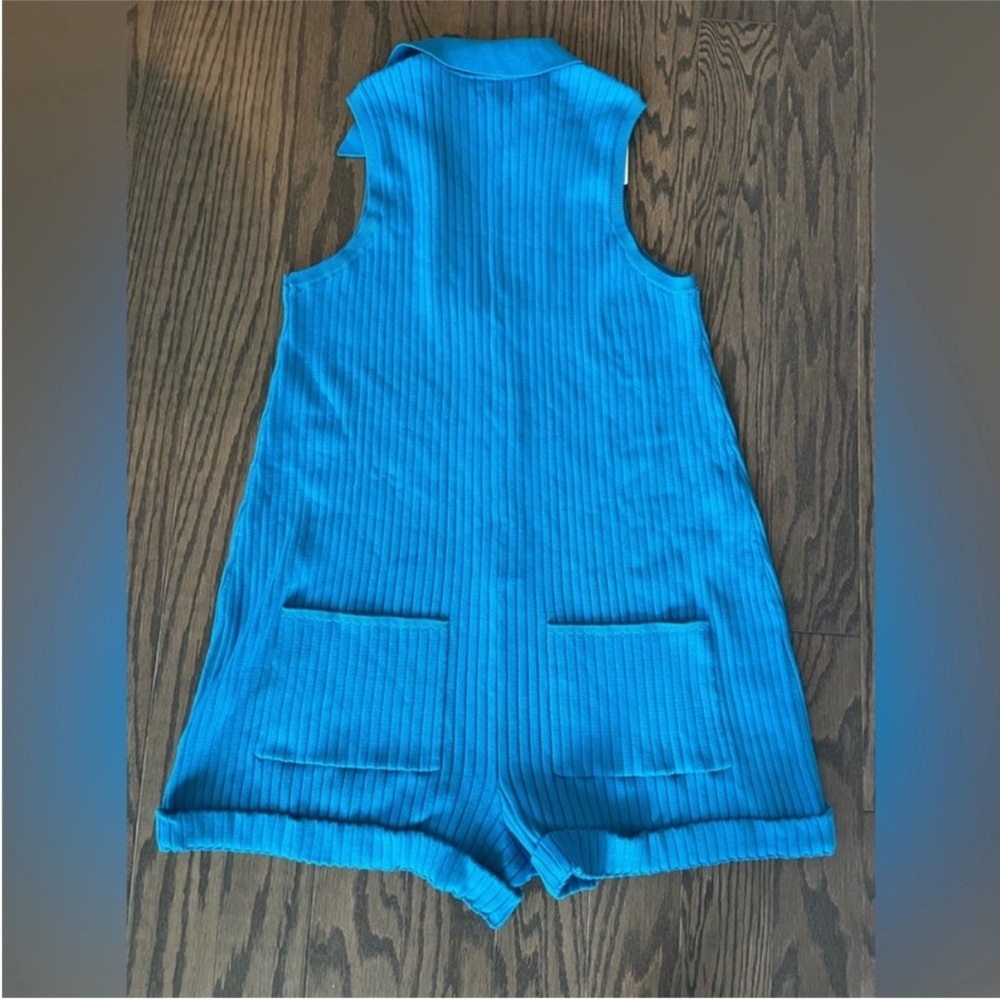 Show Me Your Mumu Blue Sleeveless Romper size medium - Picture 7 of 7